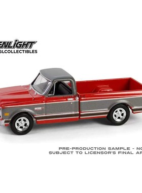 绿光 1:64 1972 雪佛兰 Cheyenne C10短斗版红宝石红/金属灰30547