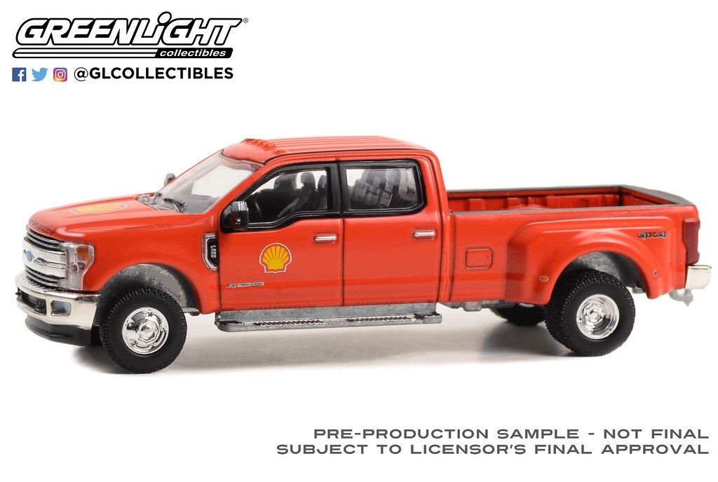绿光 1:64 2019ford福特f-350双驱动卡车shell oil壳牌石油46130e