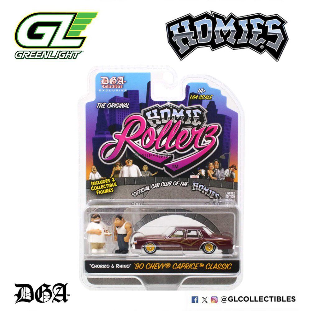 绿光×DGA 1:64 1990 雪佛兰大顺风经典w/Chorizo & Rhino 51640F