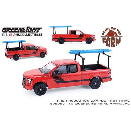 绿光 1:64 2015 Ford 福特 F-150 带行李架 Red 48110E
