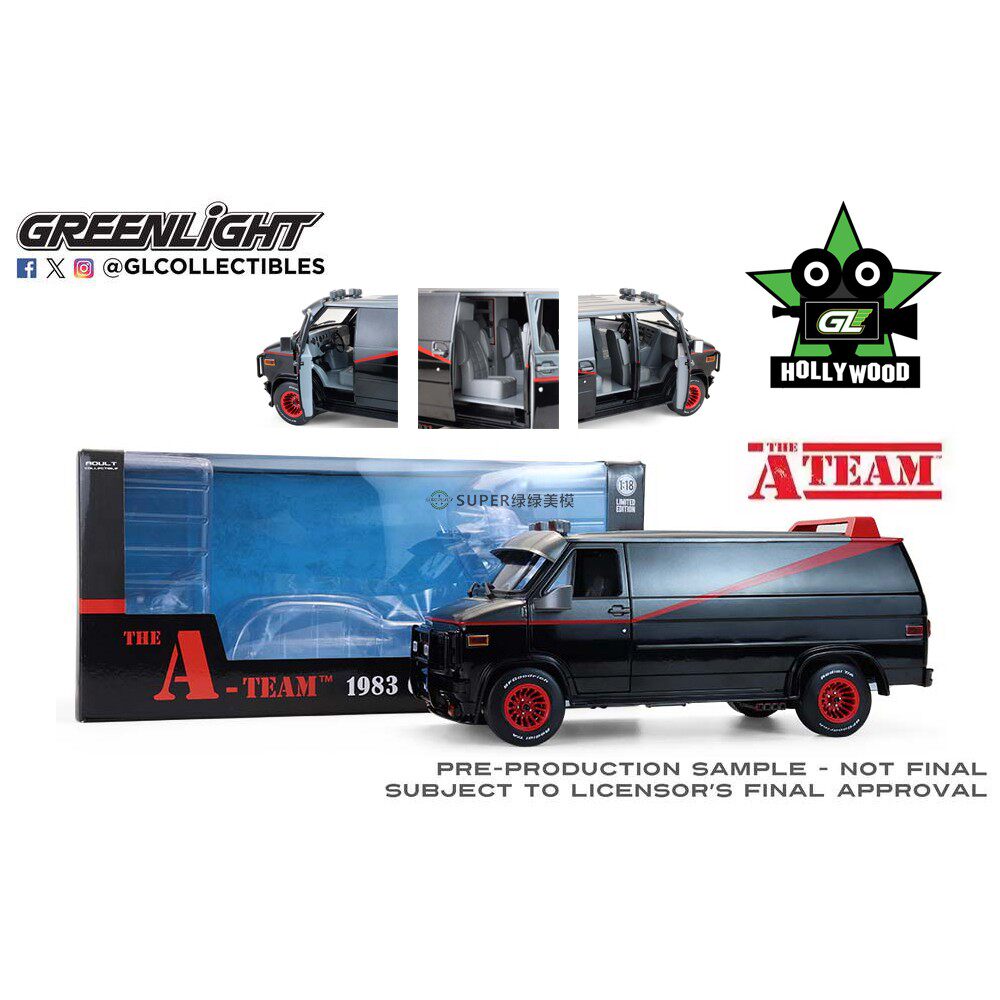 绿光 1:18 1983 GMC Vandura 范杜拉 The A-Team天龙特攻队 13521