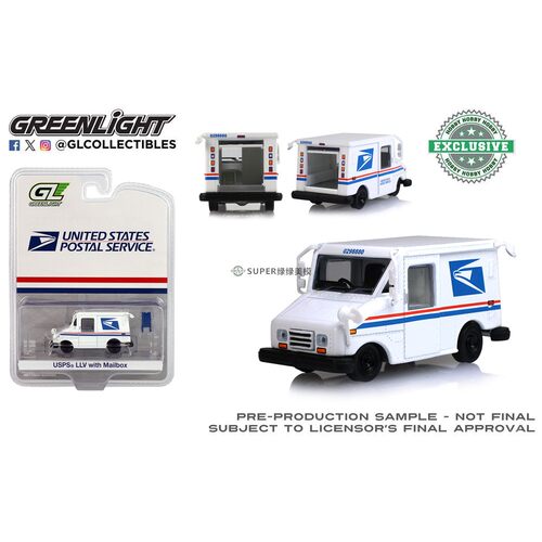 绿光 1:64 美国邮政署 (USPS) 长寿命邮政投递车(LLV) 29888