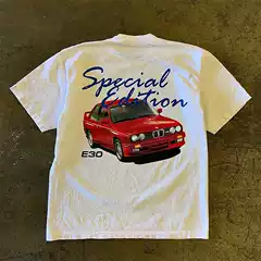 Classic Car-E30 American Retro Design Niche Oversize Unisex Couple Print