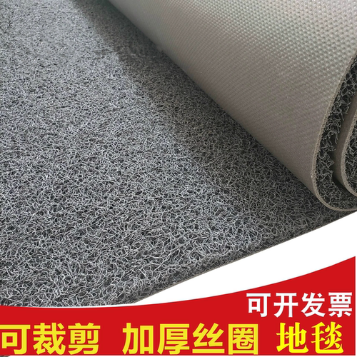 pvc塑料地毯丝圈脚垫/大面积防水