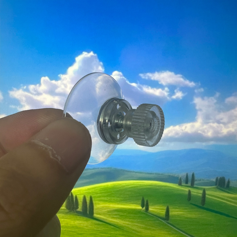 跨境现货m4螺丝吸盘带螺杆调节环保pvc配套带牙塑料螺母螺纹