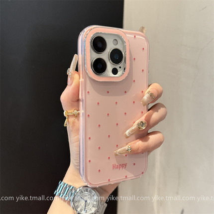ins多巴胺果冻波点适用iPhone16promax苹果15手机壳17新款11网红12高级13爆款14plus女款ProMax简约Pro防摔套