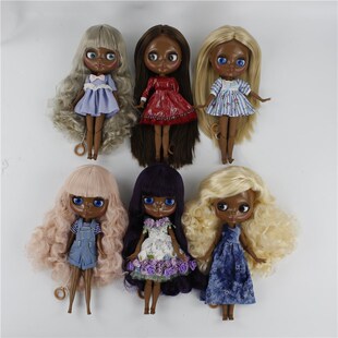 ICY DBS小布娃娃终极黑肌娃娃超黑肌长发直发卷发适合改娃改妆