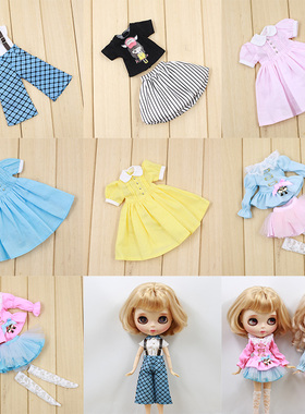 ICY DBS小布娃娃衣服 背带裤T恤简约连衣裙短裙套装az丽佳衣服