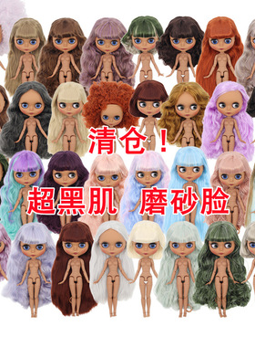清仓ICY DBS小布娃娃超黑肌磨砂脸关节体娃娃女孩女生公主娃娃