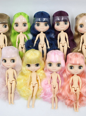 Middie ICY DBS中布娃娃蓝色粉色金色绿色紫色黄色关节体+手组