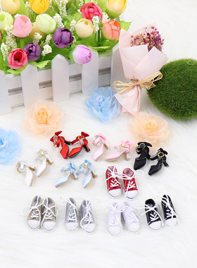 ICY DBS小布娃娃鞋子手工高跟鞋帆布鞋休闲鞋平底鞋az丽佳鞋子