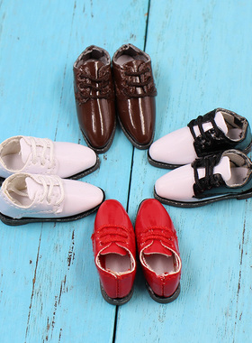 ICY DBS小布娃娃鞋子尖头小皮鞋az丽佳小布19关节体小布娃鞋