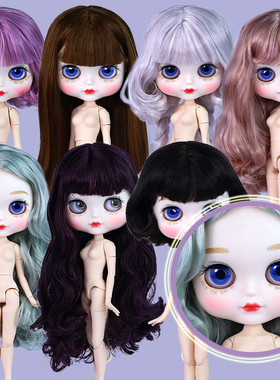 ICY DBS小布娃娃喷妆新脸补土嘟嘟包子肉脸RBL可换装改妆送礼娃娃