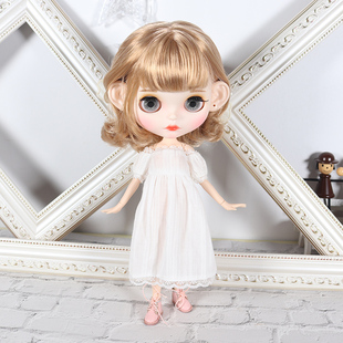 ICY DBS小布娃娃双色金色混色长发小布改娃改妆成品笑脸嘟嘟嘴