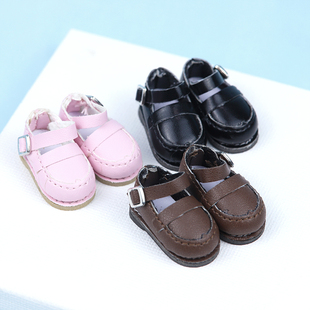 子粉色棕色黑色BJD6分娃19关节体ob24娃鞋 ICY DBS小布娃娃鞋