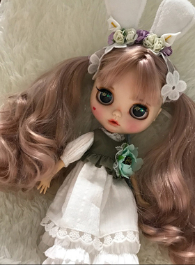 ICY DBS小布娃娃淡金色长发19关节体嘟嘟嘴兔牙笑脸改娃成品