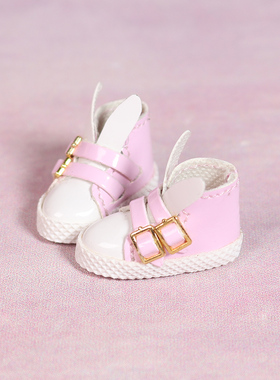 ICY DBS小布娃娃鞋子粉色可爱兔耳朵平底娃鞋az小布OB24娃鞋子