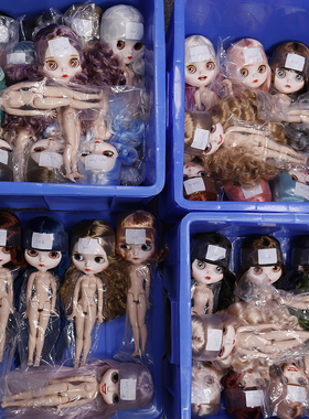 ICY DBS小布娃娃嘟嘟嘴笑脸虎牙喷妆改娃改妆成品19关节体裸娃