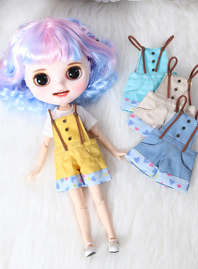 ICY DBS小布娃娃衣服背带裤T恤短袖背带裤az丽佳ob24小布娃衣