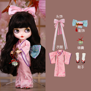 ICY DBS小布娃娃衣服粉嫩日系刺绣和服ob24丽佳19关节体娃衣