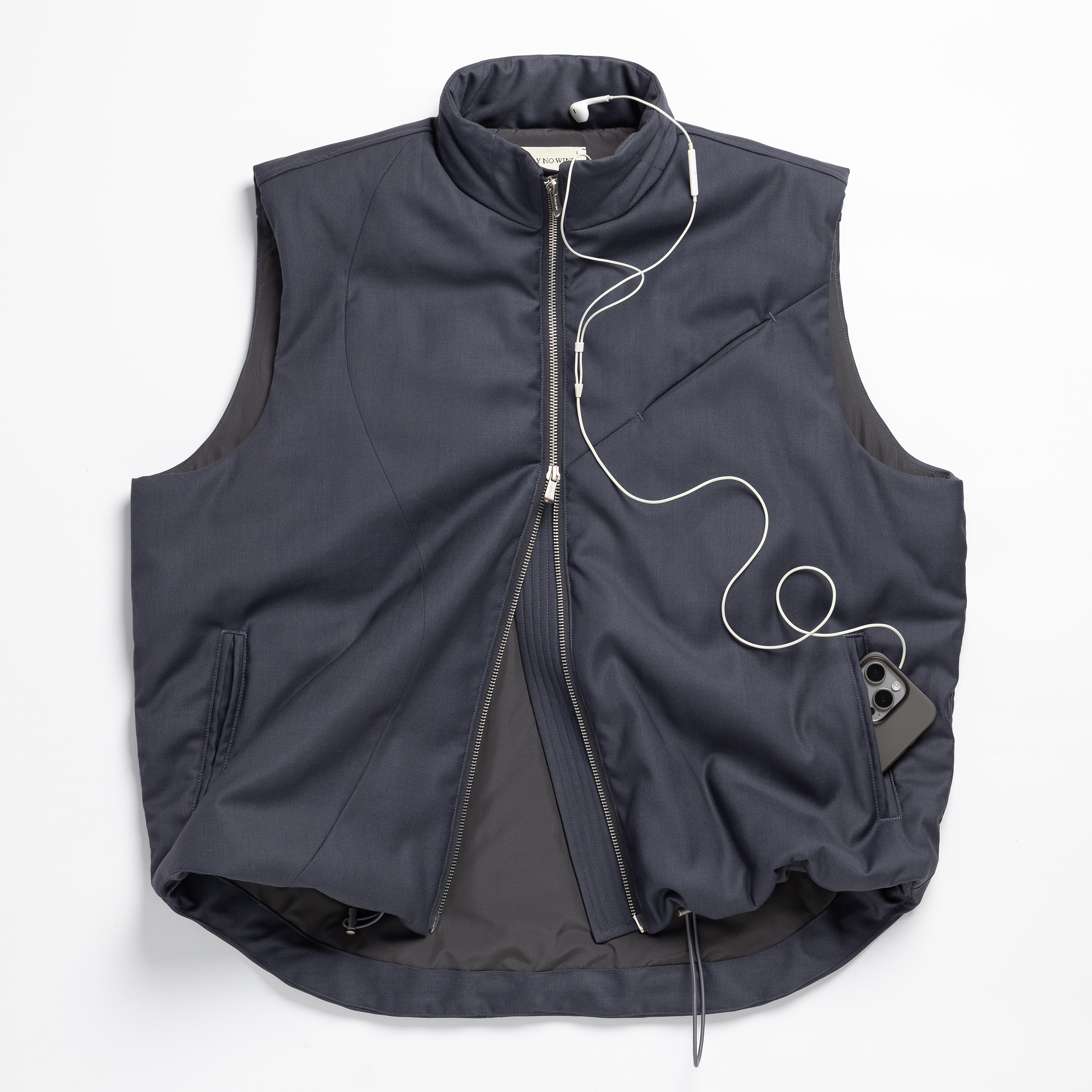 todaynowind新雪丽夹棉立领马甲