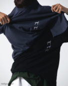 todaynowind TEE今日无风 圆领厚款 三只斑点狗刺绣宽松短袖 T恤夏季