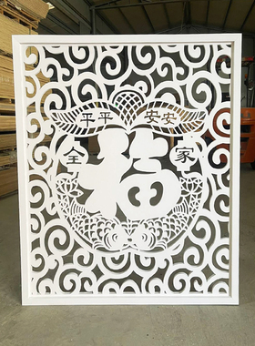 镂空雕花板屏风隔断过道花格吊顶PVC格栅背景墙装饰板新型隔断墙