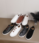 牛皮小白鞋 透气运动板鞋 松紧一脚蹬休闲鞋 新款 男士 时尚 套脚乐福鞋