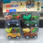 儿童仿真恐龙工程车惯性玩具车套装 侏罗纪霸王龙汽车男孩生日礼物