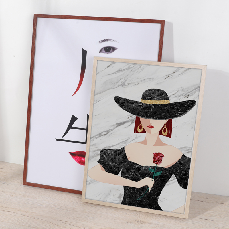 木纹ins风艺术外框装饰画框挂墙金属相框装裱玄关画框大尺寸定制,家居饰品,相框/画框,淘宝优惠券,粉丝福利购,淘宝优惠卷