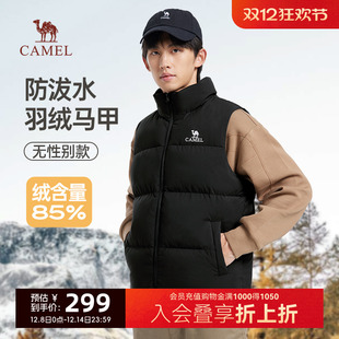 骆驼男装羽绒服马甲男冬季2025新款立领防泼水内搭保暖背心外套男