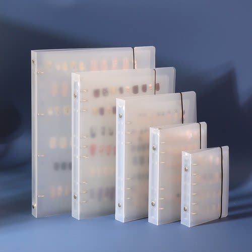 小红书同款穿戴甲收纳册美甲成品分类收集本活页绑带磨砂卡册展示