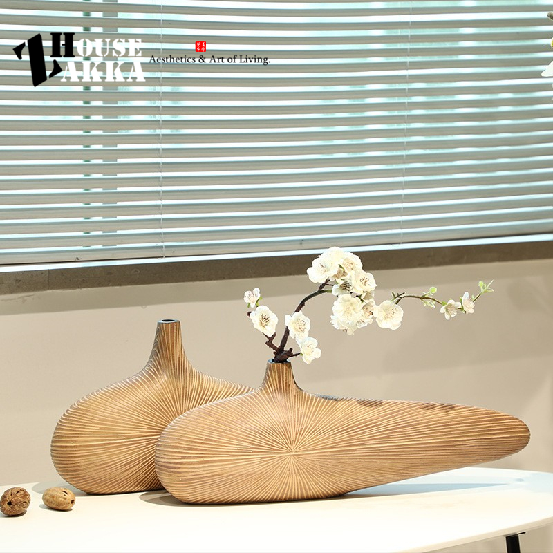 外贸版装饰花瓶树脂创意桌面摆件玄关现代简约个性家居软装饰品