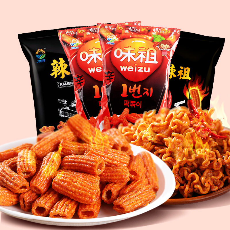 韩国进口零食九日炒年糕条膨化打糕