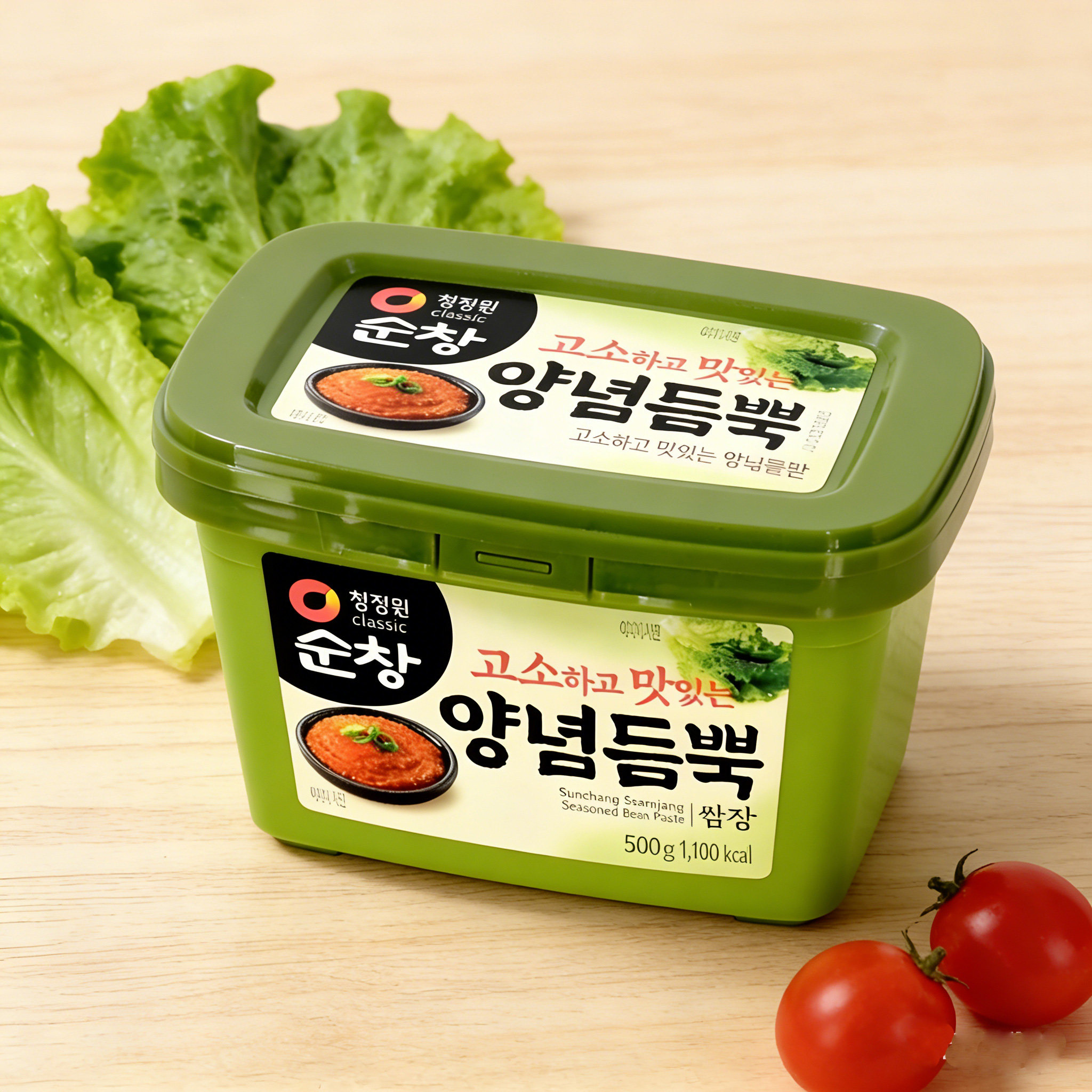 韩国原装进口清净园烤肉沾酱石锅拌饭包饭酱蔬菜酱500g盒装