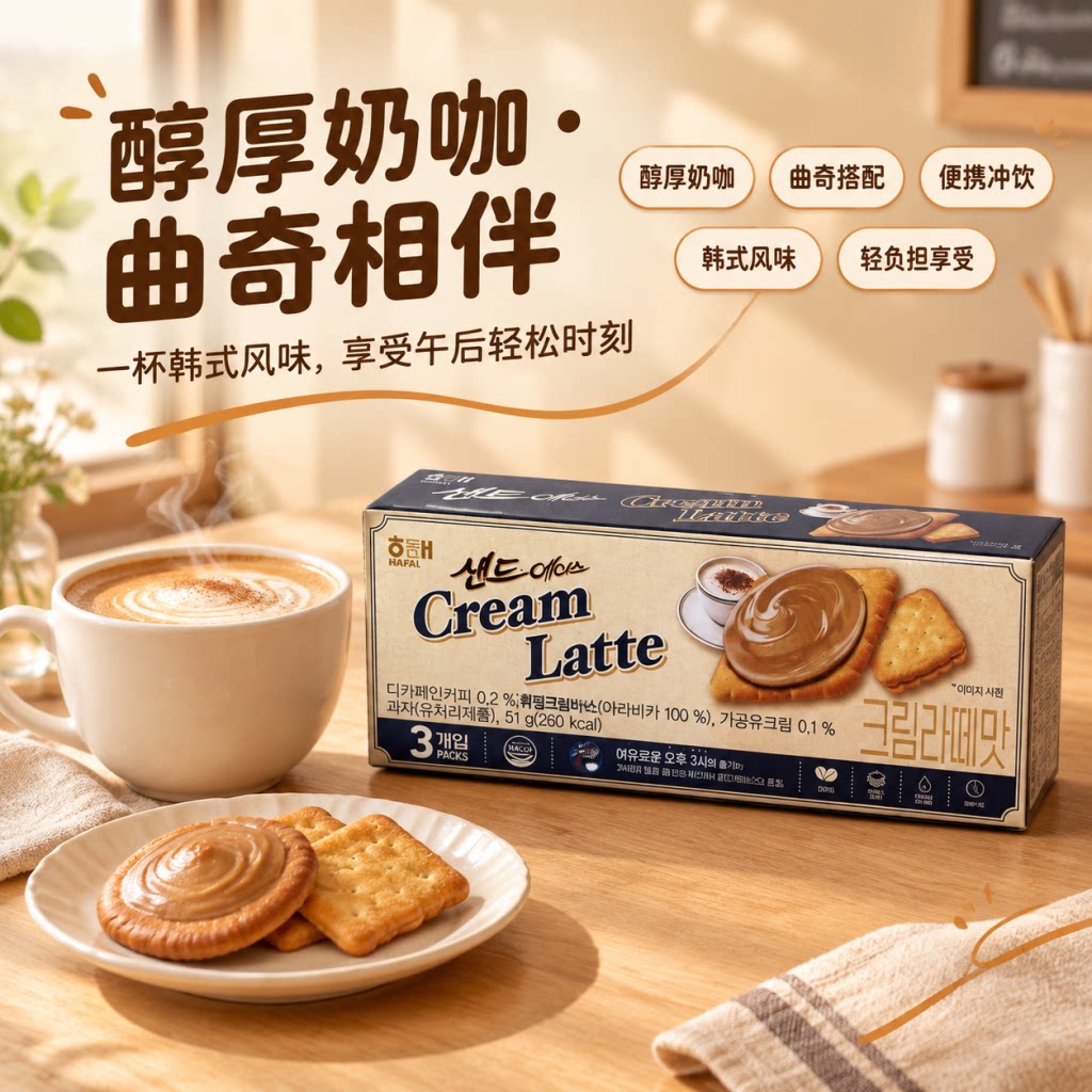 韩国海太ACE奶油拿铁味夹心饼干