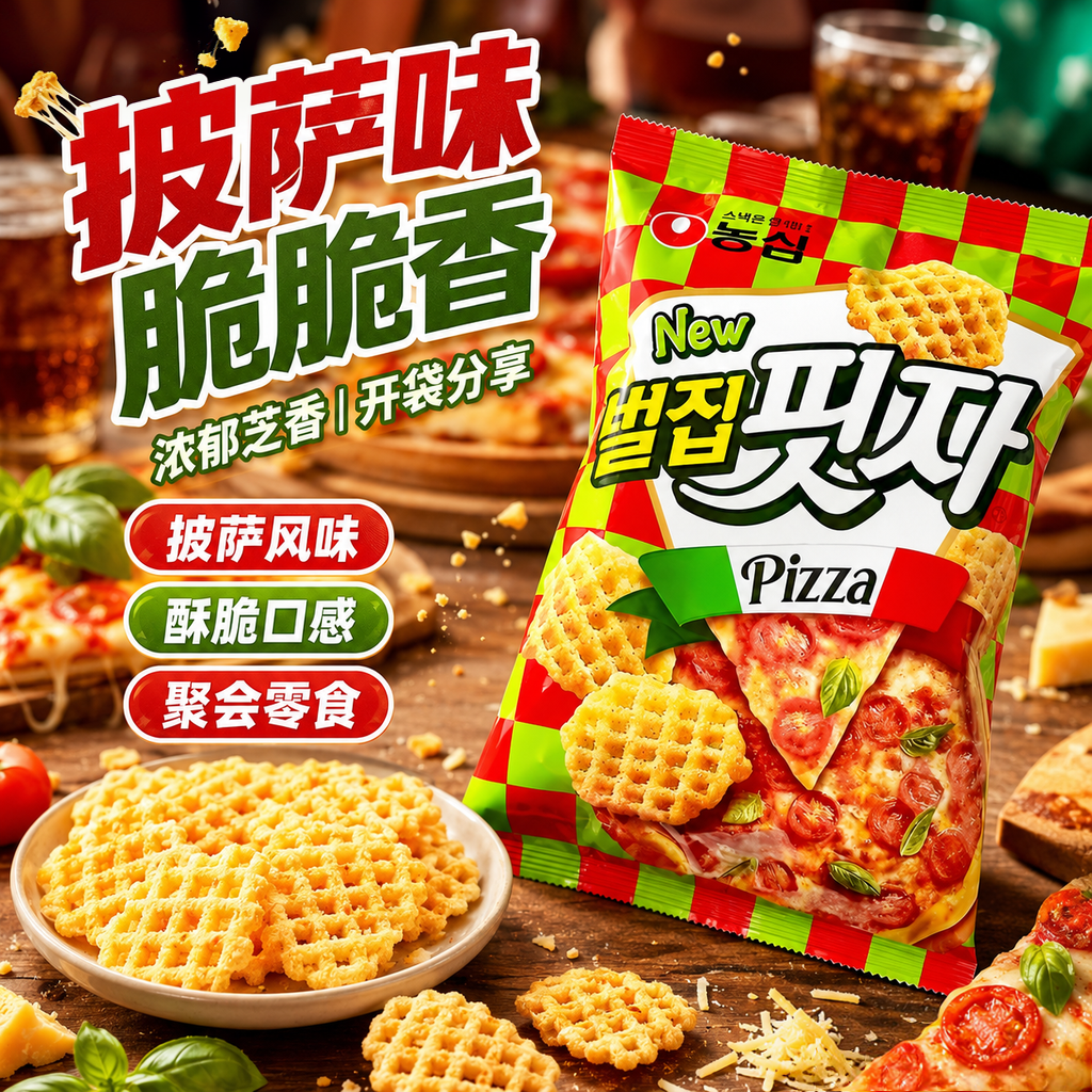 韩国进口农心披萨味格脆小吃