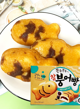 韩国进口零食好丽友打糕鱼红豆夹心糕点零食174g零食小吃休闲食品