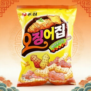 韩国原装 进口食品韩国休闲零食农心鱿鱼片78g香脆可口鱿鱼膨化