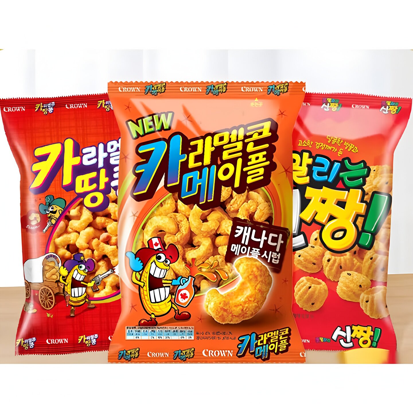 包邮韩国进口克丽安蜡笔小新蜂蜜芝麻脆锅巴食品休闲零食膨化