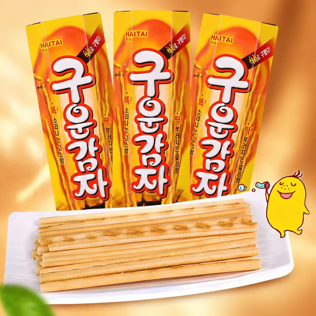 韩国进口海太烤马铃薯棒27g盒饼干土豆薯条办公解馋休闲零食品