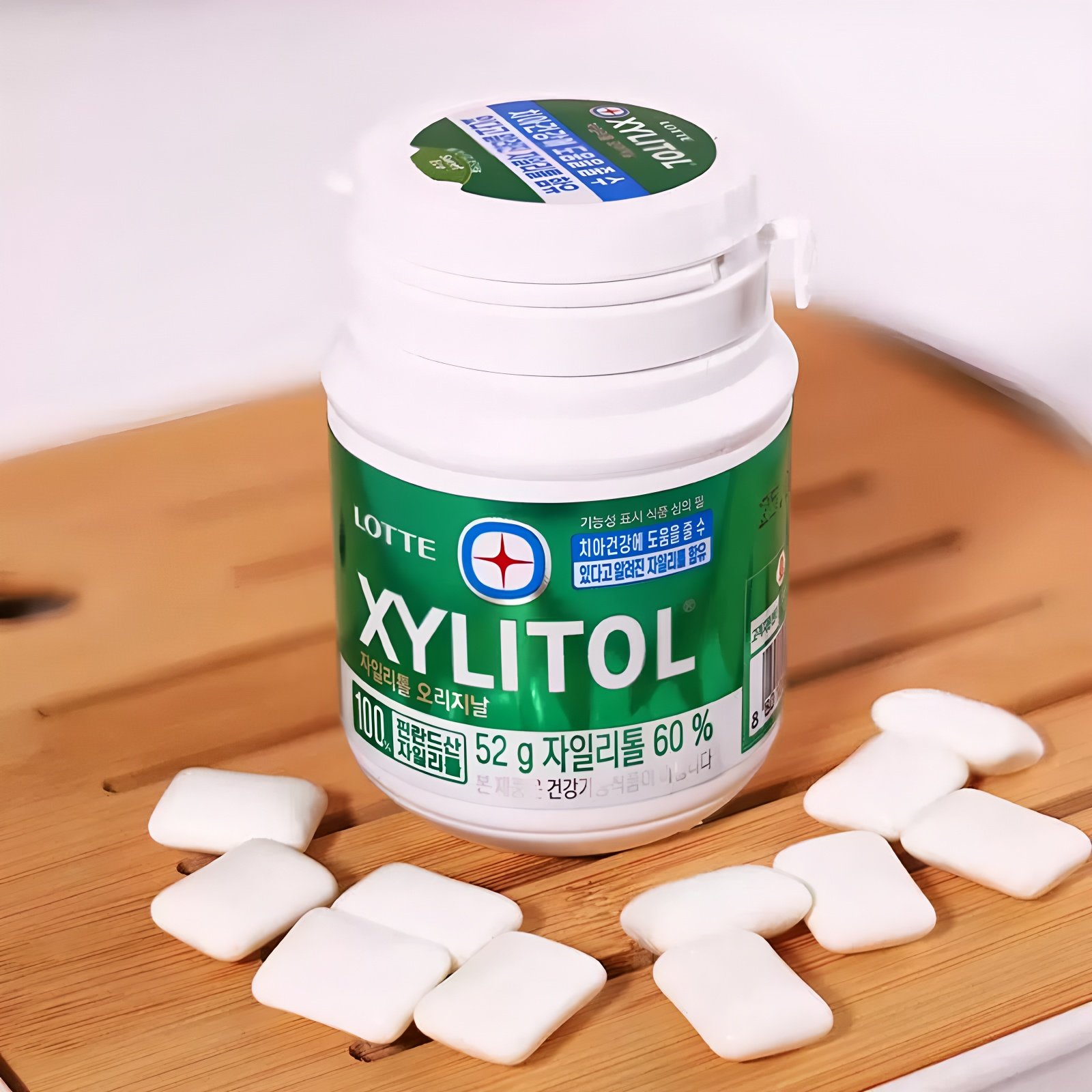 韩国进口食品乐天木糖醇口香糖52g男女口气清新口香糖果休闲零食