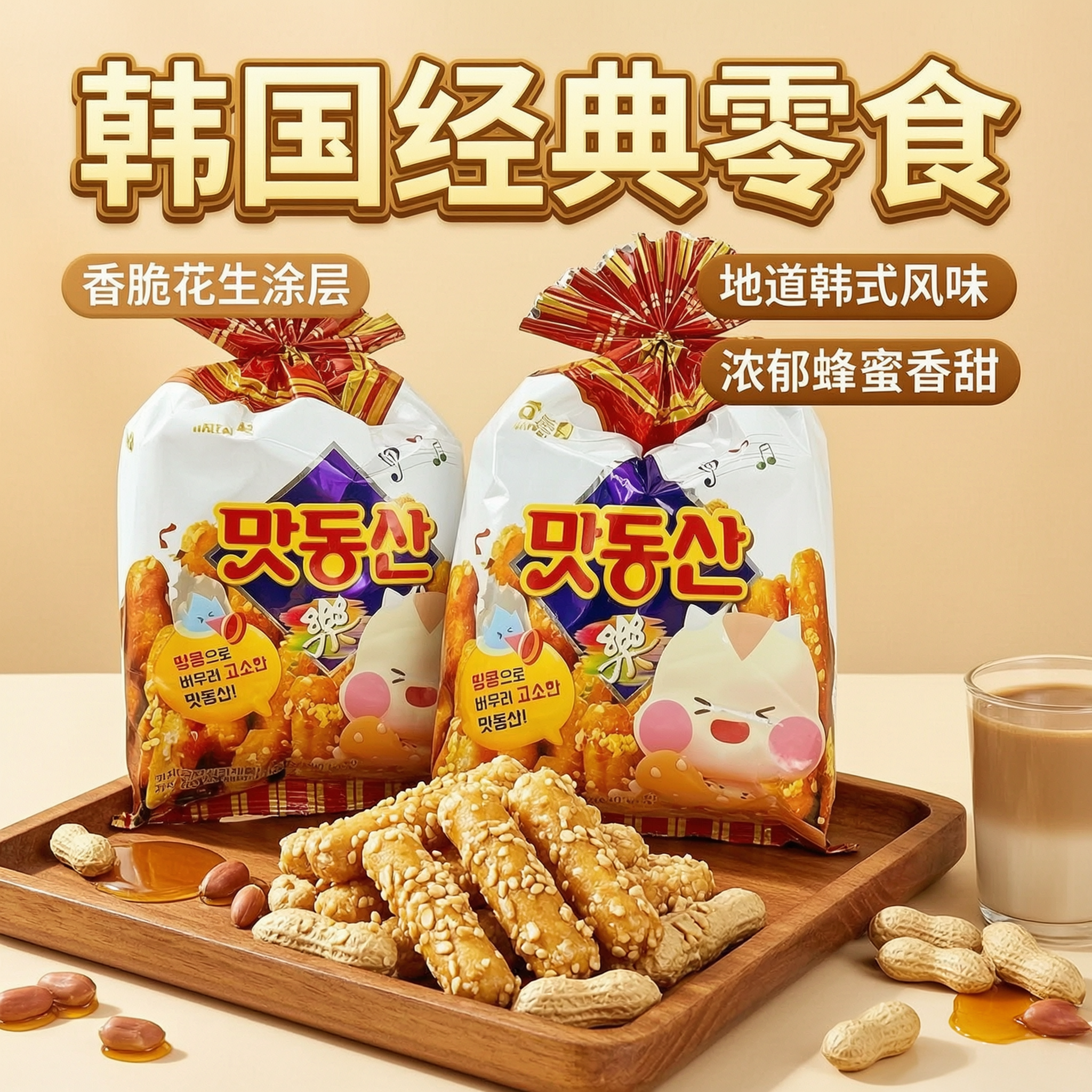 韩国进口零食小吃海太江米条香酥早餐饼干甜品年货休闲食品包邮