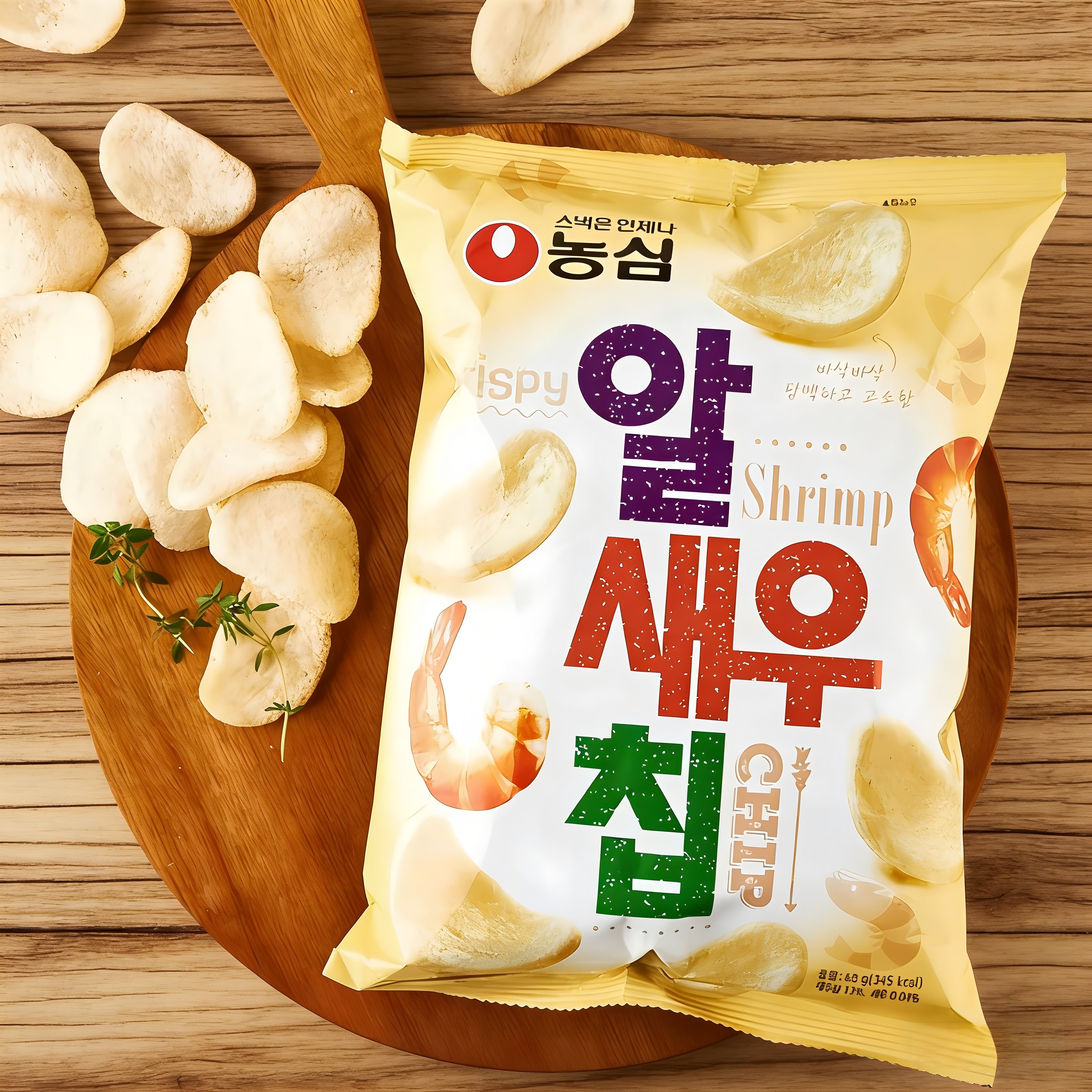 韩国进口农心鲜虾片 68g 香脆虾味膨化零食办公室追剧解馋小吃