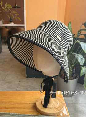 超大帽檐遮阳帽女夏海边度假草帽