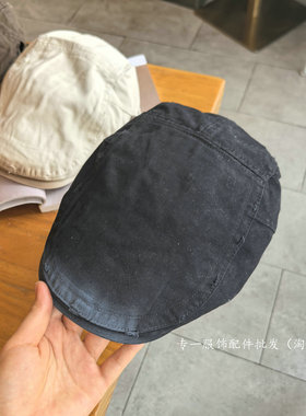 复古涂层破洞短檐鸭舌帽前进帽