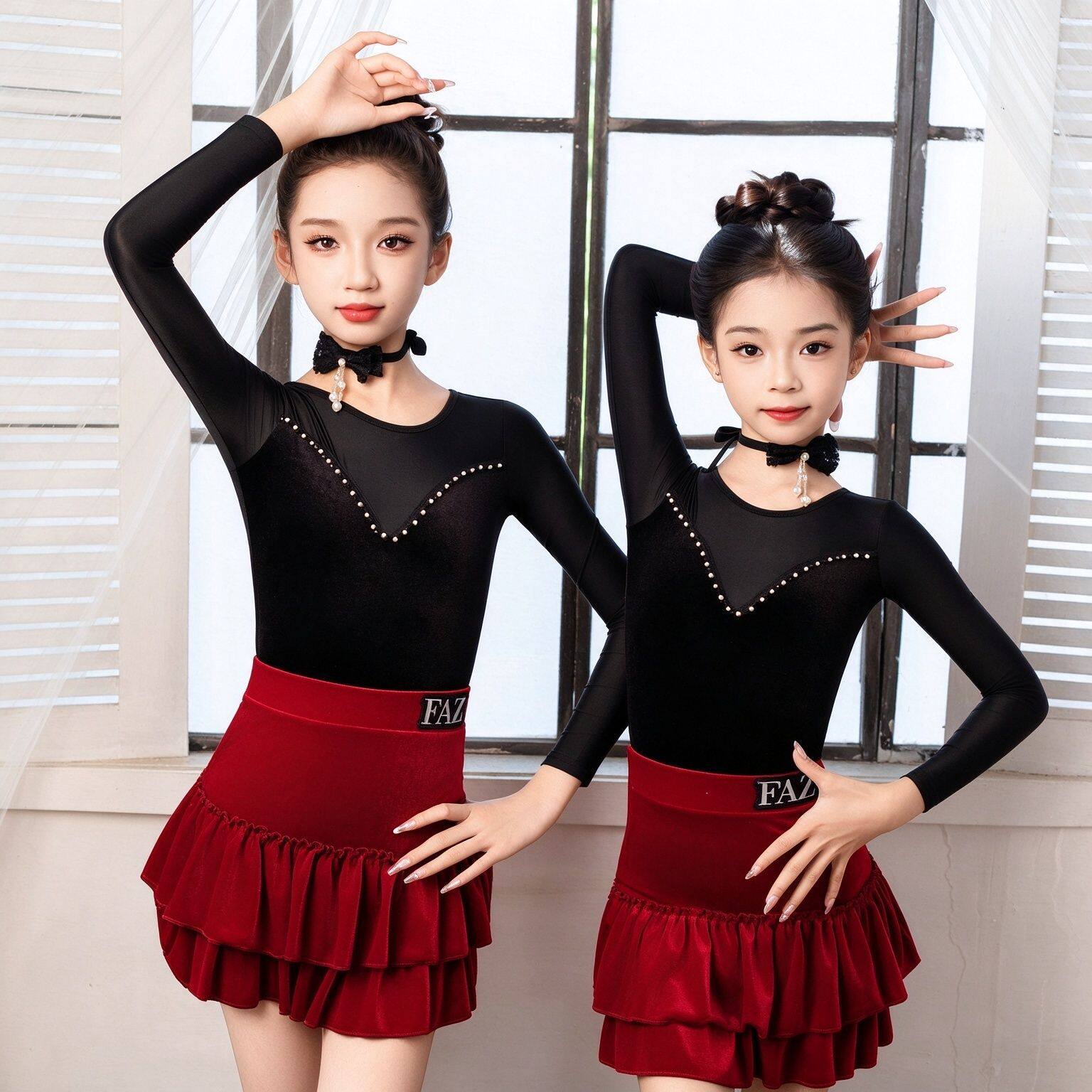 FAZ少儿专业训练表演服儿童舞蹈