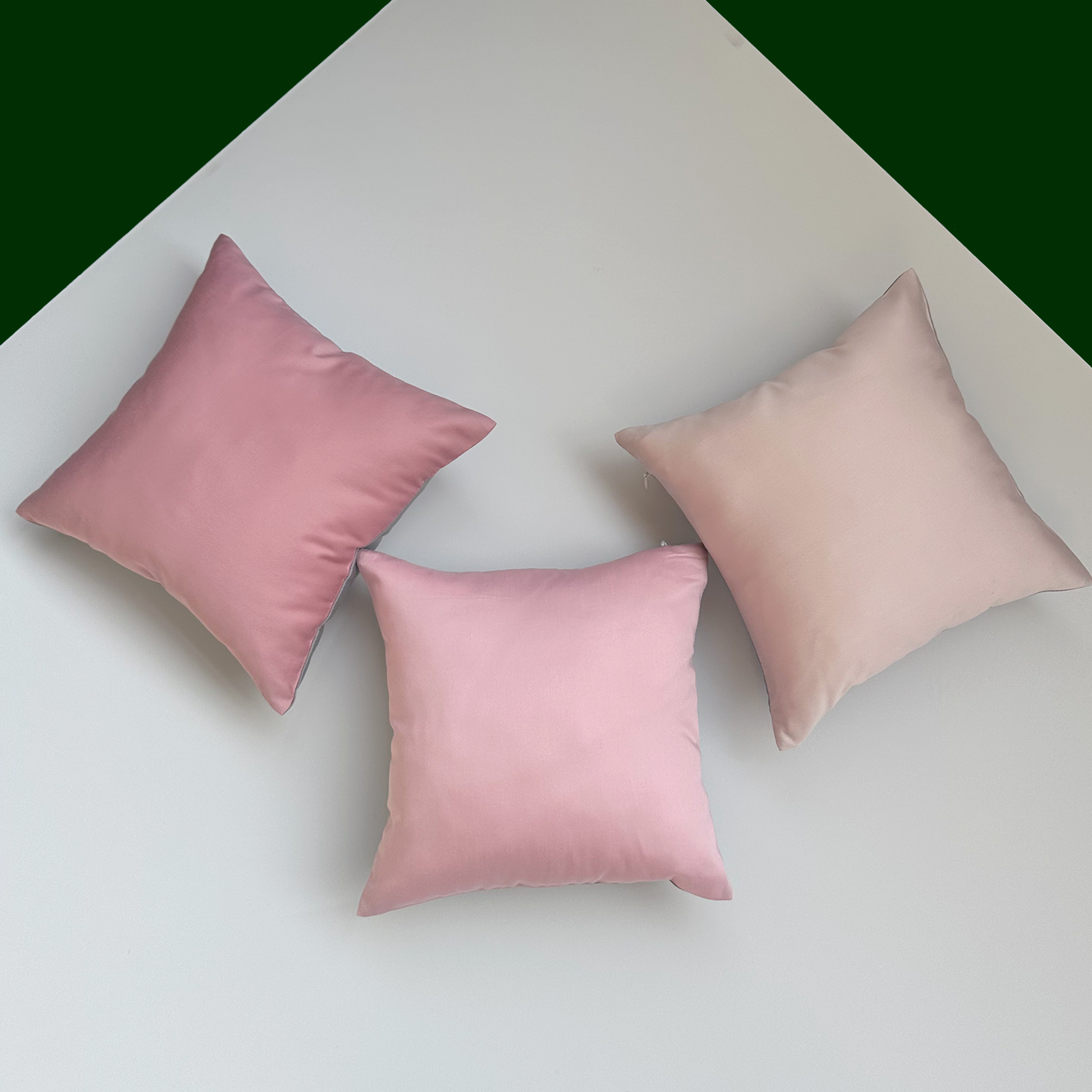 粉色系少女纯色抱枕套40x45x50x55撞色100%纯棉床上沙发靠垫套大