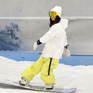 滑雪卫衣防水防风修身单板加厚保暖帽衫男女款滑雪服上衣