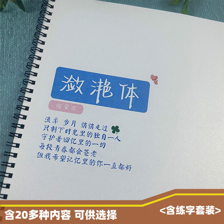 潋滟体语录文摘学生硬笔练字帖